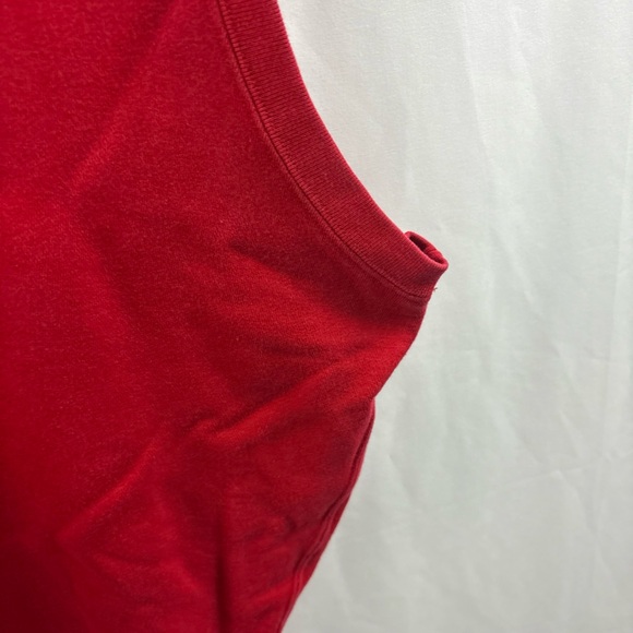 Vintage Polo Ralph Lauren Sweatshirt Vest Men XL Red Golf Logo V Neck Pullover - Picture 4 of 6